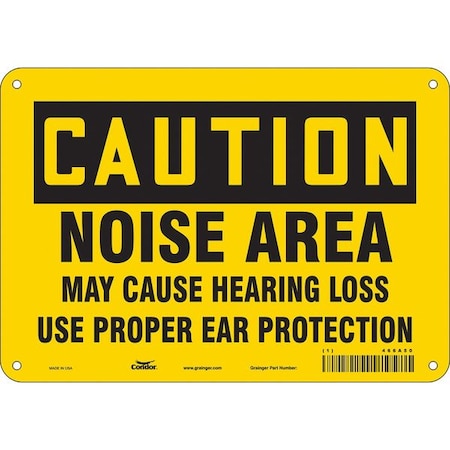 Condor Safety Sign, 7 in Height, 10 in Width, Aluminum, Vertical Rectangle, English, 466A50 466A50
