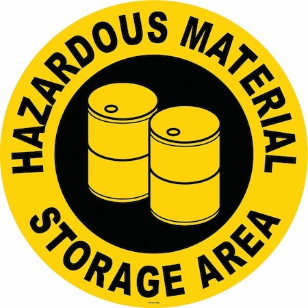 Stranco Anti-Slip Floor Sign, 17 in H, 17 in W, Vinyl, Circle, English, FS-17-164 FS-17-164