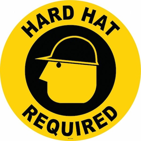 Stranco Anti-Slip Floor Sign, 17 in H, 17 in W, Vinyl, Circle, English, FS-17-313 FS-17-313