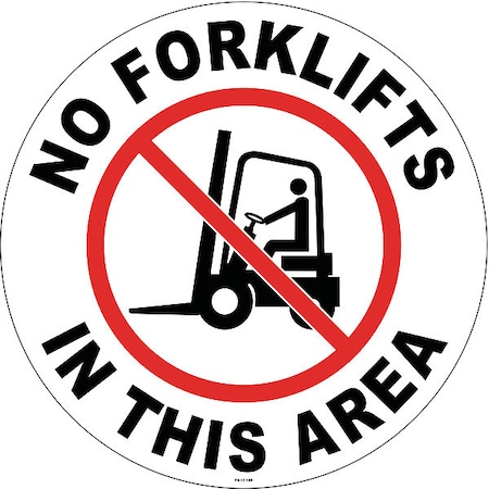 Stranco Anti-Slip Floor Sign, 17 in H, 17 in W, Vinyl, Circle, English, FS-17-108 FS-17-108