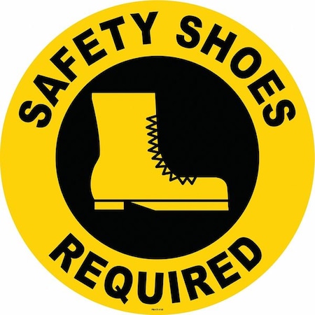 Stranco Anti-Slip Floor Sign, 17 in H, 17 in W, Vinyl, Circle, English, FS-17-112 FS-17-112