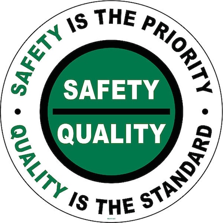 Stranco Anti-Slip Floor Sign, 17 in H, 17 in W, Vinyl, Circle, English, FS-17-121 FS-17-121