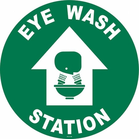 Stranco Floor Sign, 17 in H, 17 in W, Vinyl, Circle, English, FS-17-126 FS-17-126