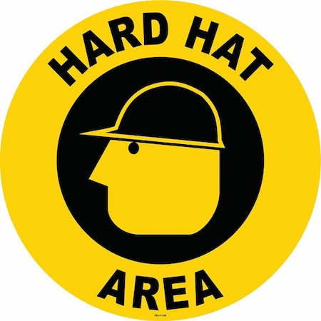 Stranco Anti-Slip Floor Sign, 17 in H, 17 in W, Vinyl, Circle, English, FS-17-132 FS-17-132