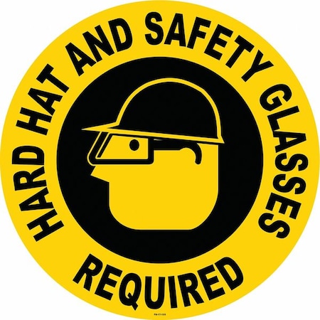 Stranco Anti-Slip Floor Sign, 17 in H, 17 in W, Vinyl, Circle, English, FS-17-133 FS-17-133