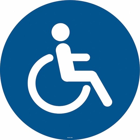 Stranco Anti-Slip Floor Sign, 17 in H, 17 in W, Vinyl, Circle, English, FS-17-136 FS-17-136