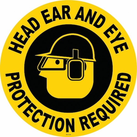 Stranco Anti-Slip Floor Sign, 17 in H, 17 in W, Vinyl, Circle, English, FS-17-153 FS-17-153