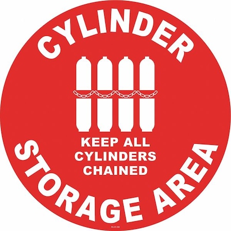 Stranco Anti-Slip Floor Sign, 17 in H, 17 in W, Vinyl, Circle, English, FS-17-155 FS-17-155