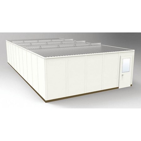 PORTA-FAB 4-Wall Modular In-Plant Office, 8 ft 1 3/4 in H, 40 ft 4 1/2 in W, 20 ft 4 1/2 in D, Beige GS2040