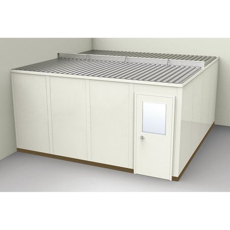 Porta-Fab 2-Wall Modular In-Plant Office, 8 ft 1 3/4 in H, 16 ft 1 1/4 in W, 16 ft 1 1/4 in D, Beige GV1616-2