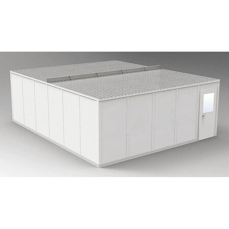 Porta-Fab 4-Wall Modular In-Plant Office, 8 ft 1 3/4 in H, 24 ft 4 1/2 in W, 20 ft 4 1/2 in D, Gray GV2024G