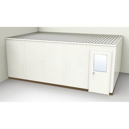 Porta-Fab 2-Wall Modular In-Plant Office, 8 ft 1 3/4 in H, 20 ft 1 1/4 in W, 12 ft 1 1/4 in D, Beige GS1220-2