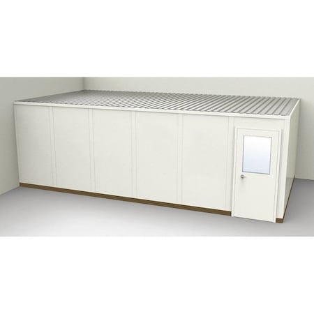 Porta-Fab 2-Wall Modular In-Plant Office, 8 ft 1 3/4 in H, 24 ft 1 1/4 in W, 12 ft 1 1/4 in D, Beige GS1224-2