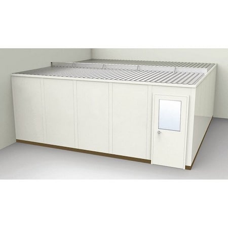 Porta-Fab 2-Wall Modular In-Plant Office, 8 ft 1 3/4 in H, 20 ft 1 1/4 in W, 20 ft 1 1/4 in D, Beige GS2020-2