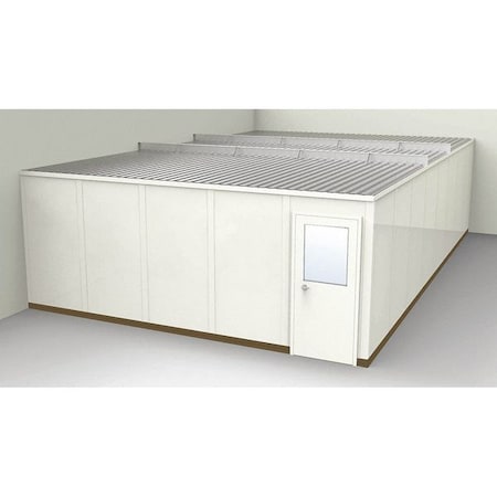 Porta-Fab 2-Wall Modular In-Plant Office, 8 ft 1 3/4 in H, 32 ft 1 1/4 in W, 20 ft 1 1/4 in D, Beige GS2032-2