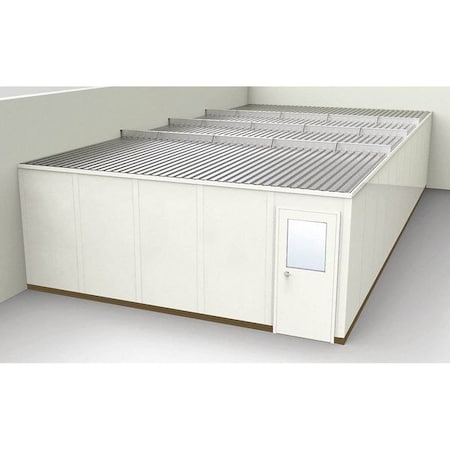 Porta-Fab 2-Wall Modular In-Plant Office, 8 ft 1 3/4 in H, 40 ft 1 1/4 in W, 20 ft 1 1/4 in D, Beige GS2040-2