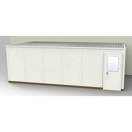 Porta-Fab 3-Wall Modular In-Plant Office, 8 ft 1 3/4 in H, 24 ft 4 1/2 in W, 12 ft 1 1/4 in D, Beige GS1224-3