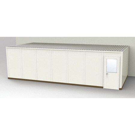 Porta-Fab 3-Wall Modular In-Plant Office, 8 ft 1 3/4 in H, 28 ft 4 1/2 in W, 12 ft 1 1/4 in D, Beige GS1228-3