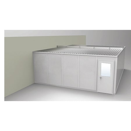 Porta-Fab 3-Wall Modular In-Plant Office, 8 ft 1 3/4 in H, 24 ft 4 1/2 in W, 20 ft 1 1/4 in D, Gray GV2024G-3