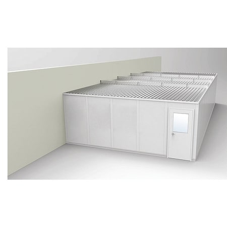 Porta-Fab 3-Wall Modular In-Plant Office, 8 ft 1 3/4 in H, 40 ft 4 1/2 in W, 20 ft 1 1/4 in D, Gray GV2040G-3