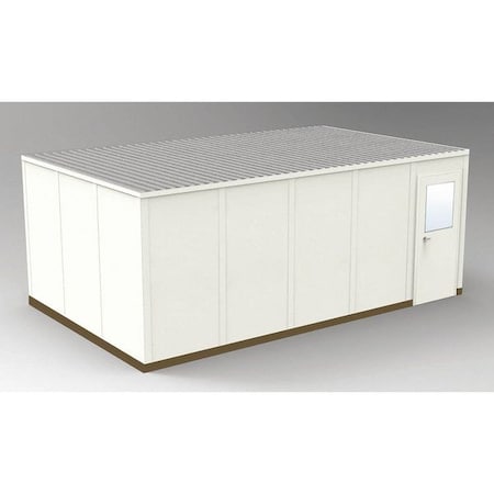 Porta-Fab 4-Wall Modular In-Plant Office, 8 ft 1 3/4 in H, 20 ft 4 1/2 in W, 12 ft 4 1/2 in D, Beige GS1220
