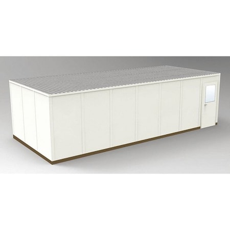 Porta-Fab 4-Wall Modular In-Plant Office, 8 ft 1 3/4 in H, 28 ft 4 1/2 in W, 12 ft 4 1/2 in D, Beige GS1228