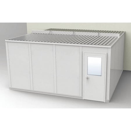 Porta-Fab 3-Wall Modular In-Plant Office, 8 ft 1 3/4 in H, 16 ft 4 1/2 in W, 16 ft 1 1/4 in D, Gray GV1616G-3