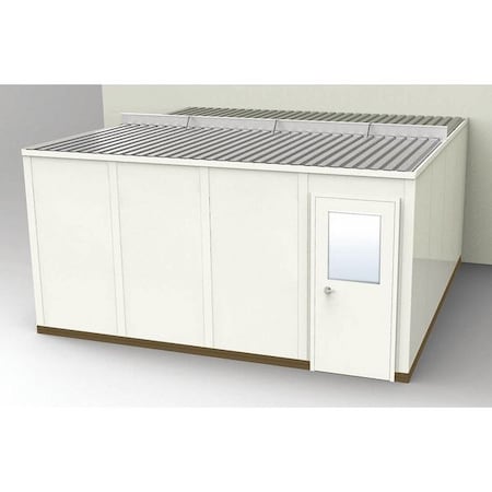 Porta-Fab 3-Wall Modular In-Plant Office, 8 ft 1 3/4 in H, 16 ft 4 1/2 in W, 16 ft 1 1/4 in D, Beige GV1616-3