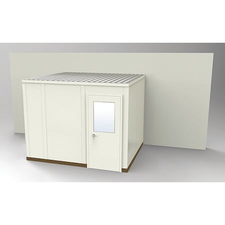 Porta-Fab 3-Wall Modular In-Plant Office, 8 ft 1 3/4 in H, 10 ft 4 1/2 in W, 8 ft 1 1/4 in D, Beige GV810-3
