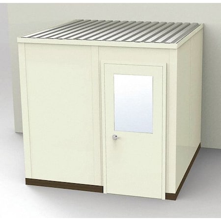 Porta-Fab 3-Wall Modular In-Plant Office, 8 ft 1 3/4 in H, 8 ft 4 1/2 in W, 8 ft 1 1/4 in D, Beige GS88-3