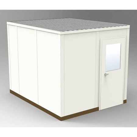 Porta-Fab 4-Wall Modular In-Plant Office, 8 ft 1 3/4 in H, 10 ft 4 1/2 in W, 8 ft 4 1/2 in D, Beige GV810