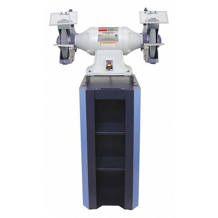 Dayton Bench Grinder with Stand, 10 in Max. Wheel Dia, 36/120 Grinding Wheel Grit 467L30