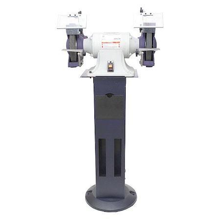 Dayton Bench Grinder with Stand, 8 in Max. Wheel Dia, 36/120 Grinding Wheel Grit 467L32