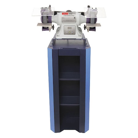 Dayton Bench Grinder with Stand, 6 in Max. Wheel Dia, 36/120 Grinding Wheel Grit 467L62