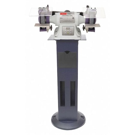Dayton Bench Grinder with Stand, 6 in Max. Wheel Dia, 36/120 Grinding Wheel Grit 467L65