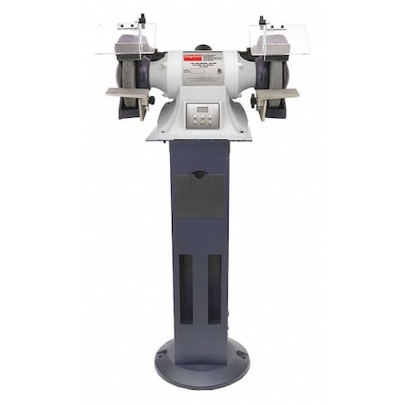 Dayton Bench Grinder with Stand, 8 in Max. Wheel Dia, 36/120 Grinding Wheel Grit 467L66