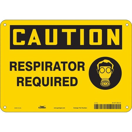 Condor Safety Sign, 7 in Height, 10 in Width, Aluminum, Vertical Rectangle, English, 467X91 467X91