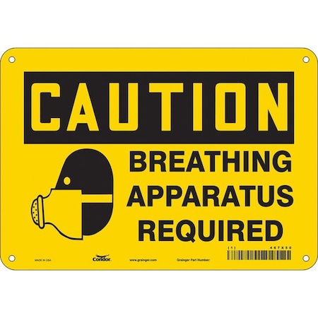 Condor Safety Sign, 10 in Height, 14 in Width, Polyethylene, Horizontal Rectangle, English, 467X50 467X50