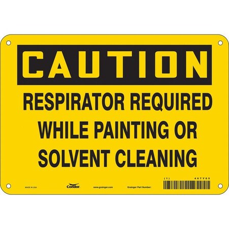 Condor Safety Sign, 7 in Height, 10 in Width, Vinyl, Vertical Rectangle, English, 467Y05 467Y05