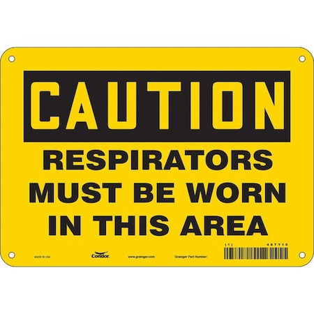 Condor Safety Sign, 7 in Height, 10 in Width, Polyethylene, Vertical Rectangle, English, 467Y10 467Y10