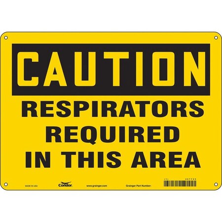 Condor Safety Sign, 10 in Height, 14 in Width, Aluminum, Horizontal Rectangle, English, 467Y25 467Y25