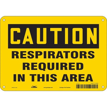 Condor Safety Sign, 7 in Height, 10 in Width, Vinyl, Vertical Rectangle, English, 467Y29 467Y29