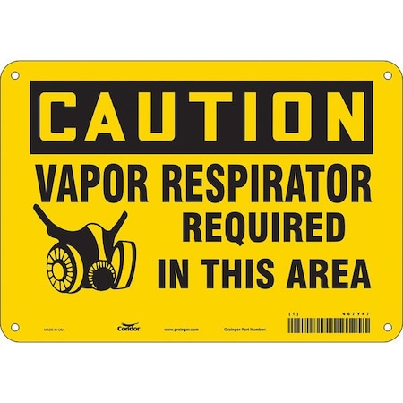 Condor Safety Sign, 7 in Height, 10 in Width, Vinyl, Vertical Rectangle, English, 467Y47 467Y47