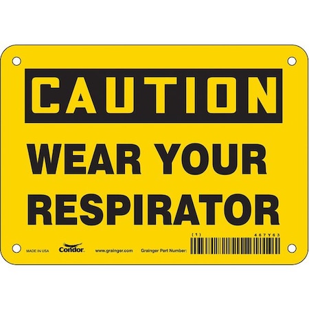 Condor Safety Sign, 5 in Height, 7 in Width, Vinyl, Horizontal ...
