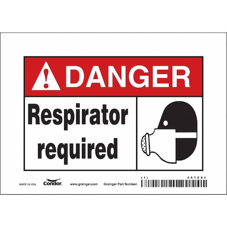 Condor Safety Sign, 7" W, 5" H, 0.070" Thickness, 467Z91 467Z91