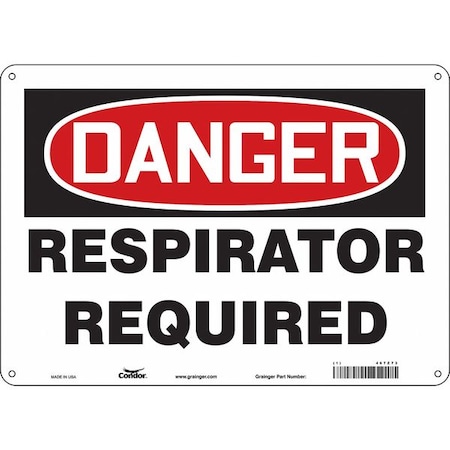 Condor Safety Sign, 10 in Height, 14 in Width, Vinyl, Horizontal Rectangle, English, 467Z73 467Z73