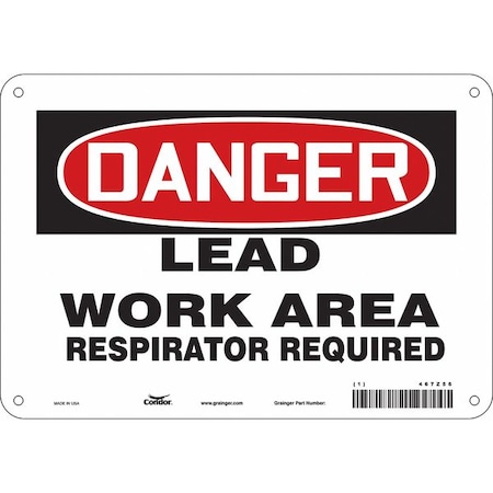 Condor Safety Sign, 7 in Height, 10 in Width, Aluminum, Vertical Rectangle, English, 467Z56 467Z56