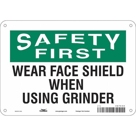 Condor Safety Sign, 7 in Height, 10 in Width, Aluminum, Vertical Rectangle, English, 467C30 467C30