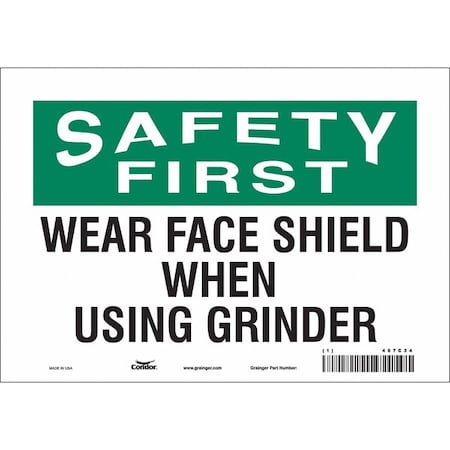 Condor Safety Sign, 7 in Height, 10 in Width, Vinyl, Vertical Rectangle, English, 467C34 467C34