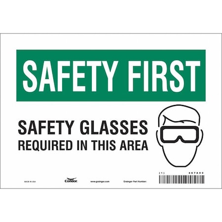 Condor Safety Sign, 7 in Height, 10 in Width, Vinyl, Vertical Rectangle, English, 467A80 467A80